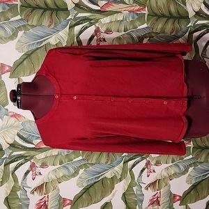 Womens Red Cardigan